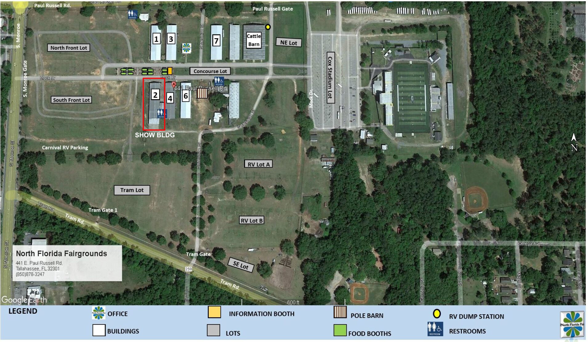 Map of North Florida Fairgrounds